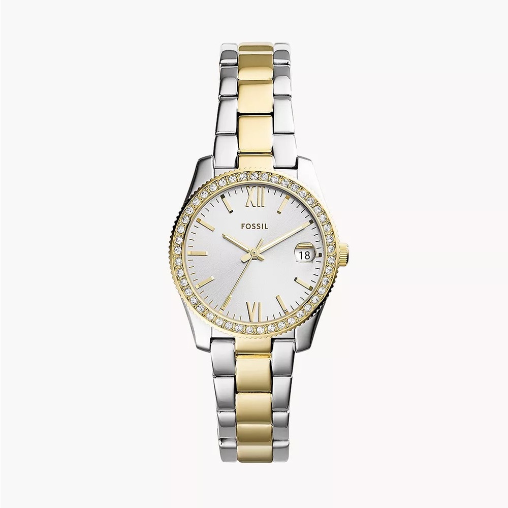 FOSSIL Scarlet Mini Three-Hand Date Two-Tone Stainless Steel Watch